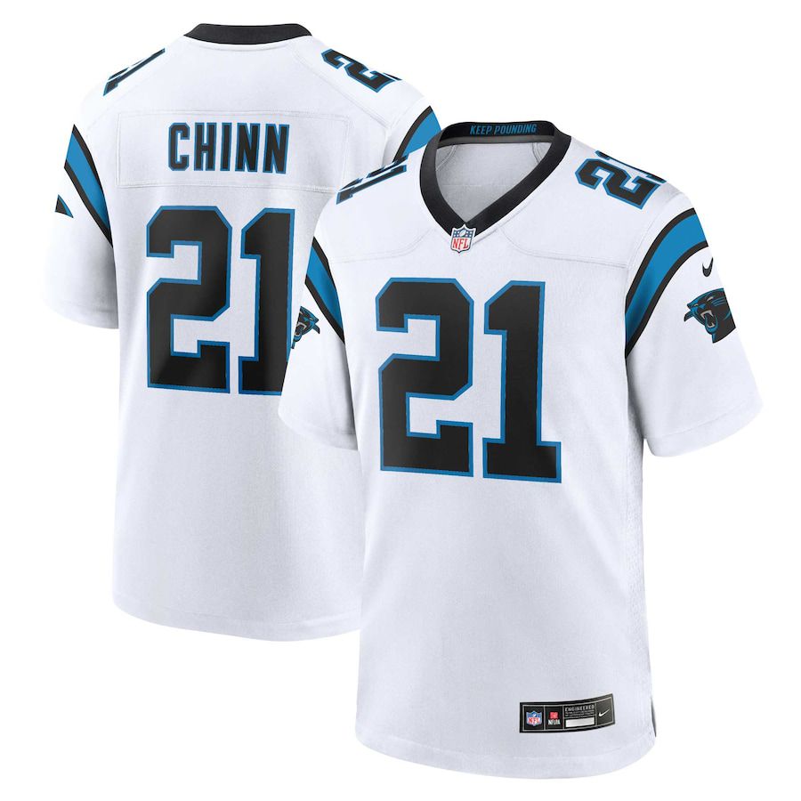 Men Carolina Panthers #21 Jeremy Chinn Nike White Game NFL Jersey